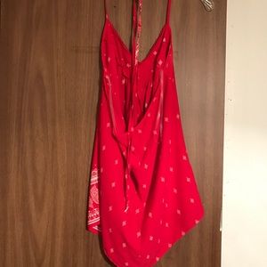 Open back halter top